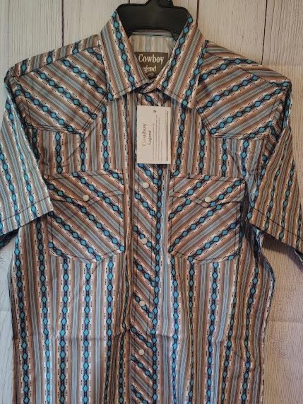 NWT Cowboy Legend Cowboy Shirt Short Sleeve Large